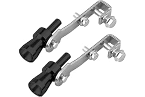 Zpana 2PCS Car Turbo Whistle, Aluminum Alloy Vehicle Turbo Sound Exhaust Muffler Roar Maker, Auto Blow off Valve Tip Simulator Tail Whistler Replacement, Universal for Most Vehicles (Black)