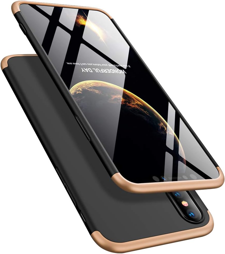 ATRAING iPhone Xs Max Case, Ultra-Thin PC Hard Case Cover with Tempered Glass Film Protector for Apple iPhone Xs Max