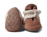 Zutano - Cozie Fleece Furry Lined Bootie With Grippers -Chocolate - Size 18 month