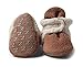 Zutano - Cozie Fleece Furry Lined Bootie With Grippers -Chocolate - Size 18 month