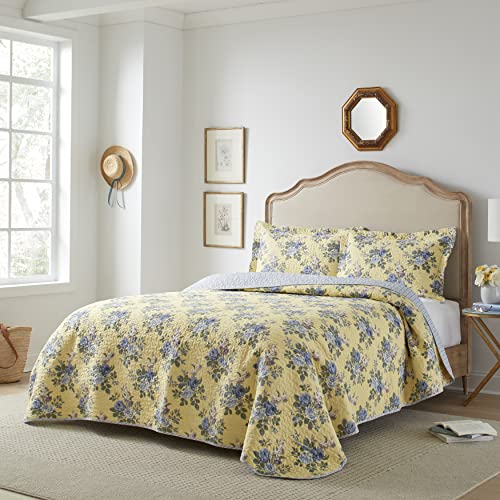 Laura Ashley Home Linley Collection Quilt Set100 Cotton, Reversible