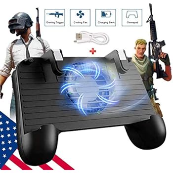 Mobile Game Controller [Upgrade Version] Mobile Gaming Trigger for PUBG/Fortnite/Rules of Survival Gaming Grip and Gaming Joysticks for 4.5-6.5inch Android iOS Phone