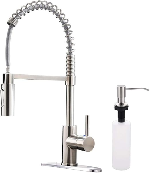 Appaso Commercial Kitchen Faucet Pull Down Sprayer With Soap