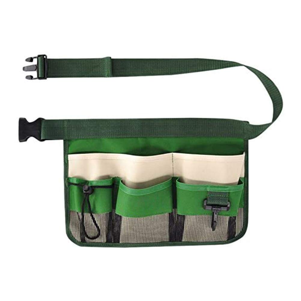 Tool Belt for Garden Tools, Tool Bag 600D Oxford Belt Pouch with Multi-Pocket for Gardening Construction Worker Mechanic Men Women Children (Green)