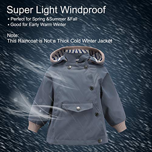 image for ACESTAR 100% Waterproof Rain Jacket Coat, Windproof Spring Fall Jacket