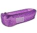 Inflatable Lounger Lazy Sofa Bed, Portable Air Beds Sleeping Sofa Couch for Outdoor Travelling, Camping, Beach (purple water droplet)