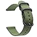 ViCRiOR for Garmin Fenix 3/Fenix 5X Watch Band, Premium Woven Nylon Bands Adjustable Replacement Sport Strap with Metal Buckle for Garmin Fenix 3/Fenix 3 HR/Fenix 5X Smart Watch, Army Green