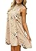 OMBabe Women's Casual Lace Summer Beach Boho Floral Print Mini Dress