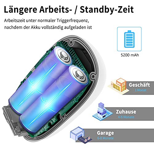 Caméra de Surveillance extérieure - Batterie 1080P - sans Fil - Caméra IP d\'extérieur - Détection de Mouvement PIR - Audio 2 Voies - Vision Nocturne de 15 m - Étanchéité IP65 - Stockage Cloud/SD