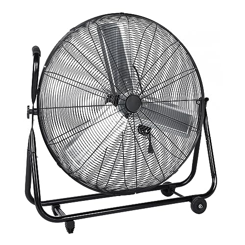 Simple Deluxe Dynamic 30-Inch Floor Fan with Roll Booster - Industrial-Grade Airflow, 360 Degree Adjustable Tilt, and Portable Design for Rapid Cooling and Flexible Air Circulation
