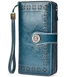 Charmore Womens Wallet RFID Blocking Leather Clutch Multi Card Case Ladies Purse Wristlets