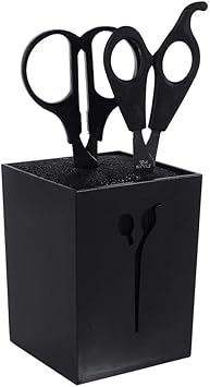 Amazon Salinr はさみ収納 はさみ立て はさみホルダー シザーキューブ シザーケース ハサミスタンド シザーケース トリマー トリミング インテリア ハサミ ペット 美容師美容院 自由収納 ペン立て サロン 美容院用品 はさみホルダー 黒 Wifehelper トリミング