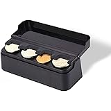 Vaygway Car Coin Change Holder- Black Mini Storage Coin Organizer-Universal Car Money Meter Dispenser
