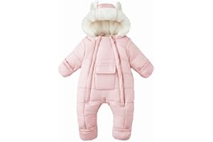 AiWMGL Baby Girls Boys Snowsuit Newborn Winter Clothes Jumpsuit Romper Infant Hooded Fleece Coat Jacket Outwear