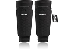 COTLIKE Soccer Shin Guards for Kids Youth Adults, Shin Guard Soccer Sleeves for 2-18 Years Old Boys Girls Men, Calf Compression Sleeve with Honeycomb Pads, Espinilleras de Futbol para Hombres