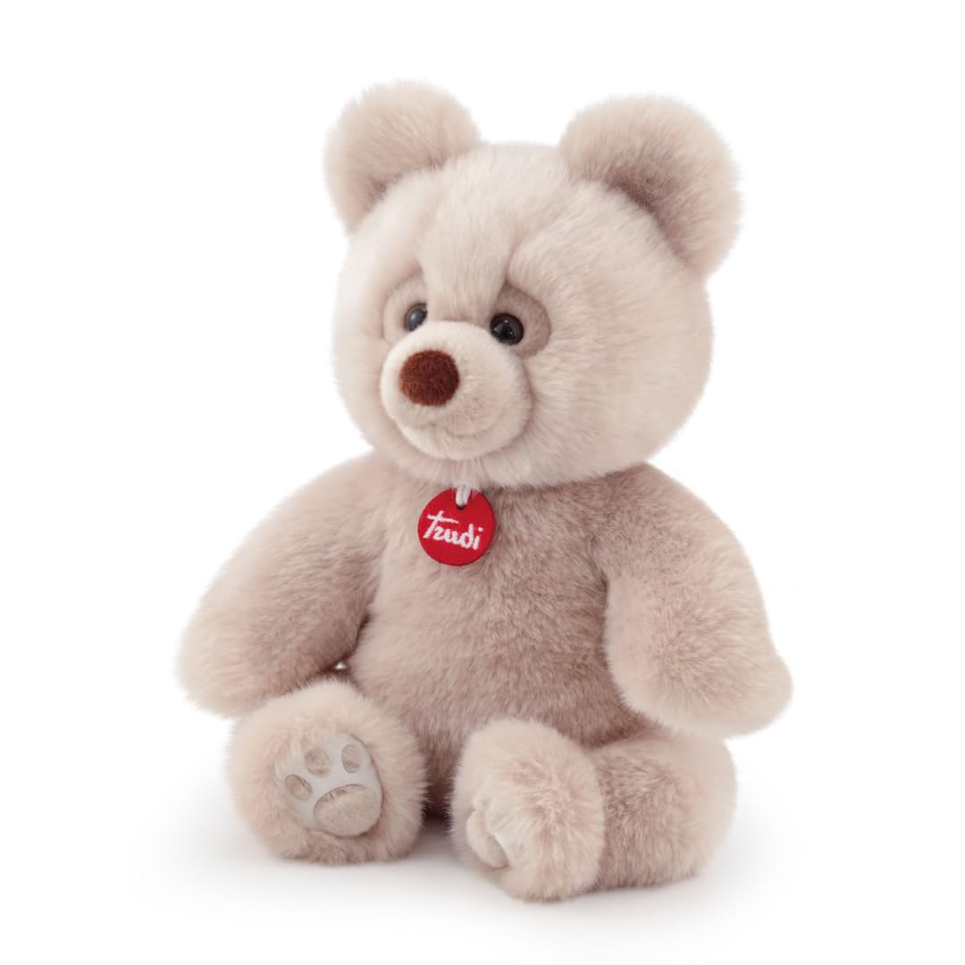 Trudi Beige Bear Brando - 27cm Ultra-Soft Plush Toy with Tender Expression - Machine Washable - Italian Craftsmanship - Suitable for All Ages