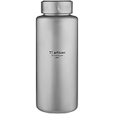 Ti artisan Titanium Water Bottle Sport Bottle 1000ml 34oz/700ml Ultralight Leakproof for Outdoor Camping Hiking (700ml(23.67fl oz))