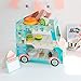 3 Tier Bus Cupcake Stand Ice Cream Holder for Barbecue Grilling Picnic Party Valentine's Day Gift