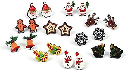 Regali Di Natale Ragazzi.Ranvi Donne Natale Orecchini A Bottone 10 Paia Di Regali Di Natale Anallergici Per Ragazzi Ragazze Bambini Carino Festosi Orecchini Gioielli Set Party Amazon It Bellezza