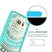 Galaxy S7 Clear Case, AnoKe [Scratch Resistant] Colorful Mandala Flower Acrylic Hard Rubber TPU Bumper Hybrid Slim Fit Protector For Samsung Galaxy S7 TM Mint