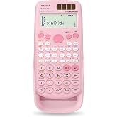 Scientific Calculators,IPEROT Pink Solar Scientific Calculator 417Function | Desktop Math Calculators School Supplies Suitable for High School and College Students Algebra and Other Math Textbooks