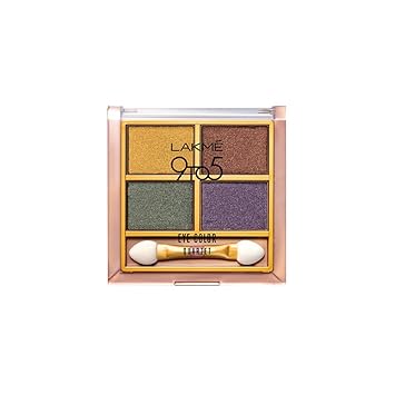 Lakme 9 to 5 Eye Color Quartet Eye Shadow, Tanjore Rush, 7 g