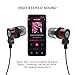 In Ear Headphones, Vomercy Wired Earphones Earbuds, Deep Bass HiFi Stereo Headphones with Built-in Mic, Volume Control, Red