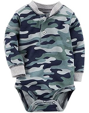 Carter's Baby Boy's L/S Blue Camo Bodysuit (Newborn)
