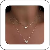 Iaceble Vintage Layered Cz Choker Necklace Gold Crystal Heart Pendent Necklace Sparkling Gemstone Necklace Rhinestone Heart Necklace Jewelry for Women