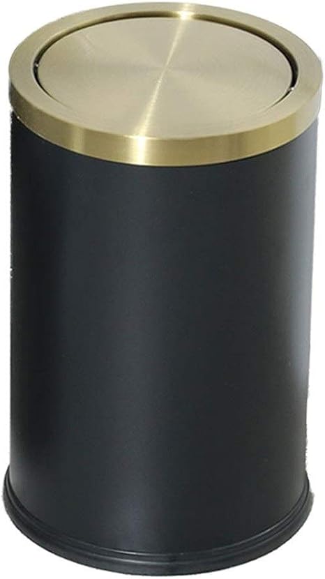 Yyqx Cubo de Basura para Exterior Bote de Basura Abierto de Acero