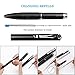 Kyinflose Gel Ink Pens, Metal Business Gel Ink 0.5mm Pens with 2 Extra Refills（0.7mm Black & Blue）, Stainless Steel Twist Roller Ball Gift Pens with Black Ink Medium Point, Black