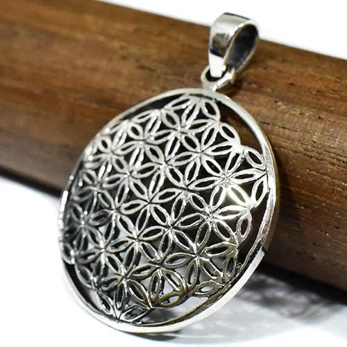 Amazon フラワー オブ ライフ 生命の花 スターリングシルバー ペンダントトップ ネックレス 通販