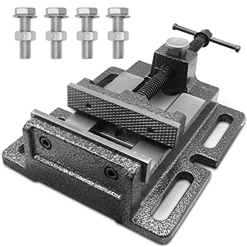 Drill Press Vise, Quick Release Bench Vise 5", Industrial Vise Clamp 5.12" Jaw Opening, 4.84
