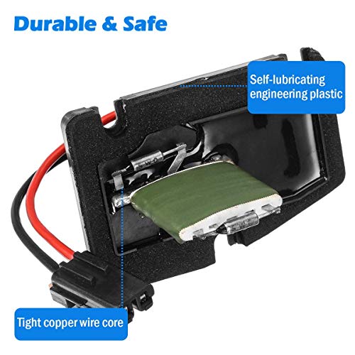PartsSquare Blower Motor Resistor RU60 3A1019 89018437 Replacement for CHEVROLET IMPALA,MONTE CARLO,PONTIAC GRAND PRIX 2000-2003 Compatible with BUICK REGAL/CENTURY 1998-2004