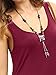 Romwe Women's Sleeveless Summer Swing Tank Sundress Burgundy M