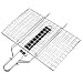 Witswell Barbecue Folding Grill Basket for Charcoal and Gas Grill With Removable Wooden Handle