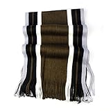 Lowpricenice(TM)Fashion Korean Warm Stripe Cashmeres Style Knitted Man Scarf (Coffee)
