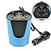 ETvalley Car Cup Charger with Dual USB Ports and 2-Socket Cigarette Lighter Splitter, Switch on Buttons, Voltage Display for iPhone iPad, Android Samsung, GPS, Dash Cam—Blue