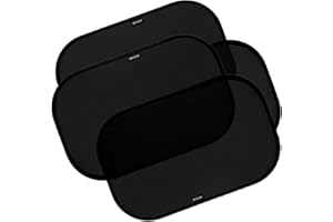 Car Window Shades for Baby 19” x 12” (4 Pack) Cling, Blocks 99.98% UVR, Sun Shade Blocker, Glare Shield Protection, Side Car 