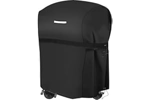 HCFGS Grill Cover 30 inch Waterproof Barbecue Gas Grill Cover, Outdoor Heavy Duty BBQ Cover, Fade & Weather Resistant Upgraded Material for Weber Brinkman Char-Broil and More, Black