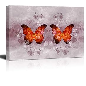 Canvas Wall Art Gorgeous Colorful Butterfly Pictures Home Wall Decorations for Bedroom Living Room Paintings Canvas Prints Framed - 12x18 inches