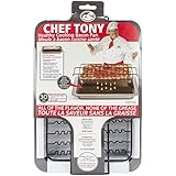 Chef Tony Healthy Cooking Baking Bacon Pan, Black