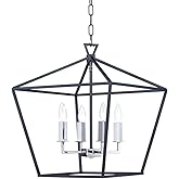 Maxim Abode-Four Light Chandelier-17.75 Inches Wide by 20.75 inches high-Textured Black/Polished Nickel Finish -Traditional