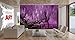 Photo Wallpaper – Wisteria – Picture Decoration Purple Chinese Tree Mystic Forest Fairy Tale Avenue Nature Garden Landscape Image Decor Wall Mural (82.7x55.1in - 210x140cm)