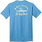 SALTY JOES Men's Fishing & Boating Graphic Logo Cotton T-Shirts in Regular, Big and Tall