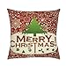 Goddessvan Happy Christmas Pillow Cases Cartoon Linen Sofa Cushion Cover Home Decoration (18
