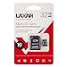 LAXTEK 32GB MicroSD Card TF Memory Card W/Micro SDHC to SD Card Adapter | C10+U1+A1, UHS-1 | High Speed Transfer for Full HD, 4K Videos & Photos| for Android/iOS Smartphones, Cameras & More