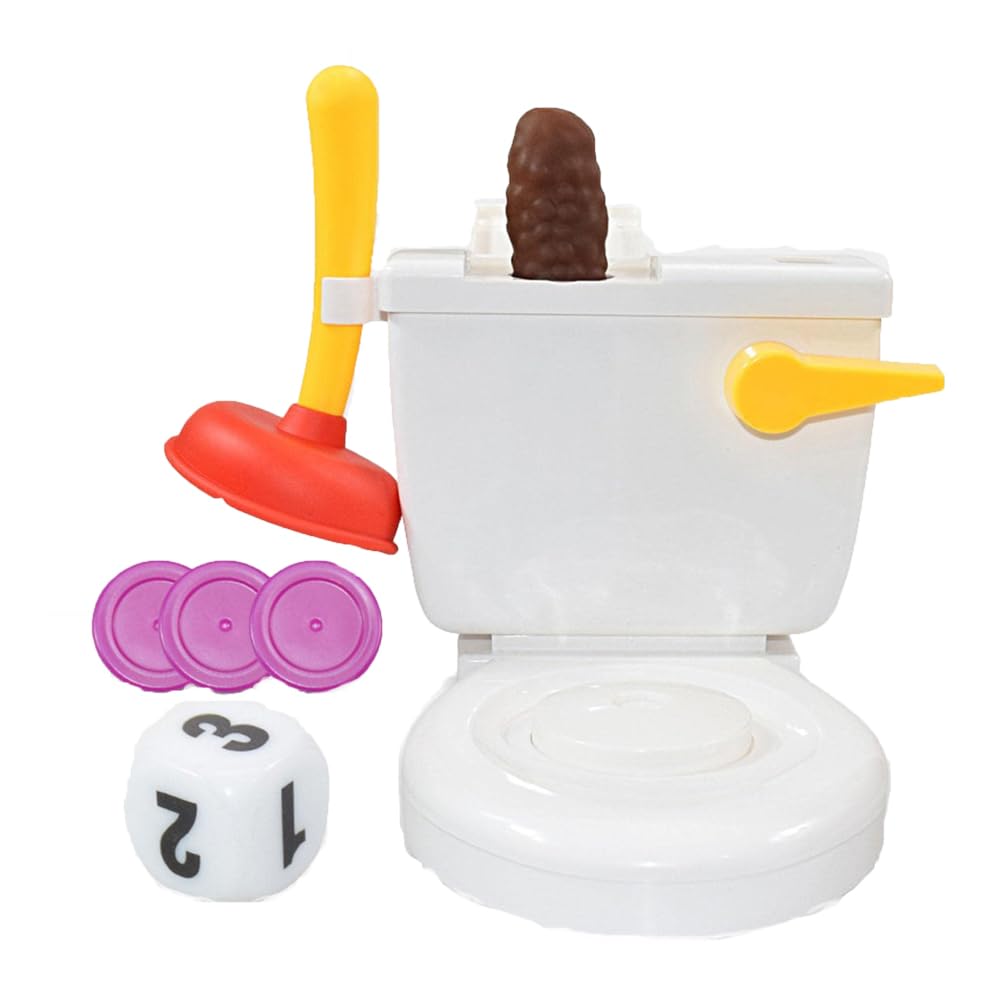 zalati Flushing Toilet Toy Set Funny Poop Game Novelty Tricky Toy Kit for Party Gag Toys & Practical Jokes