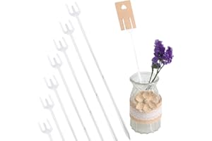 JFFX 50 Pcs Floral Card Holder Picks,12 Inch Flower Pick Holder for Card Photos Wedding Birthday Party Decoration