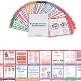 Scrubcheats 56 Heavy Duty Laminated Nursing Reference Cards by NRSNG (4X6 Fits in Scrub Pocket) (MedSurg, Critical Care, Pharmacology, OB/Peds, Respiratory, Cardiac) Waterproof, Splash Proof
